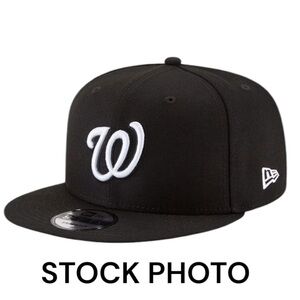 New Era Washington Nationals Black Basic 9FIFTY Youth SnapBack Hat